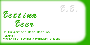 bettina beer business card